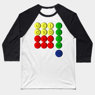 Elementary Particles Standard Model Baseball T-Shirt